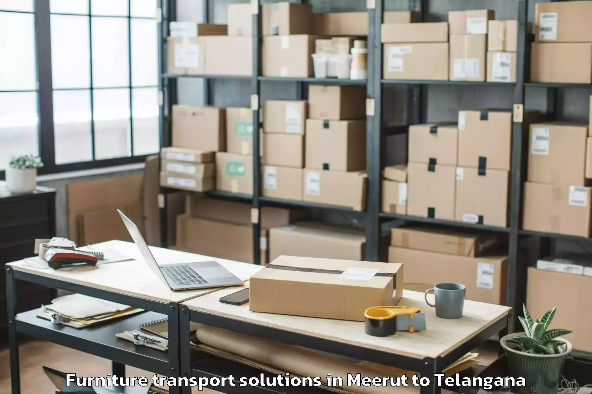 Efficient Meerut to Suriapet Furniture Transport Solutions